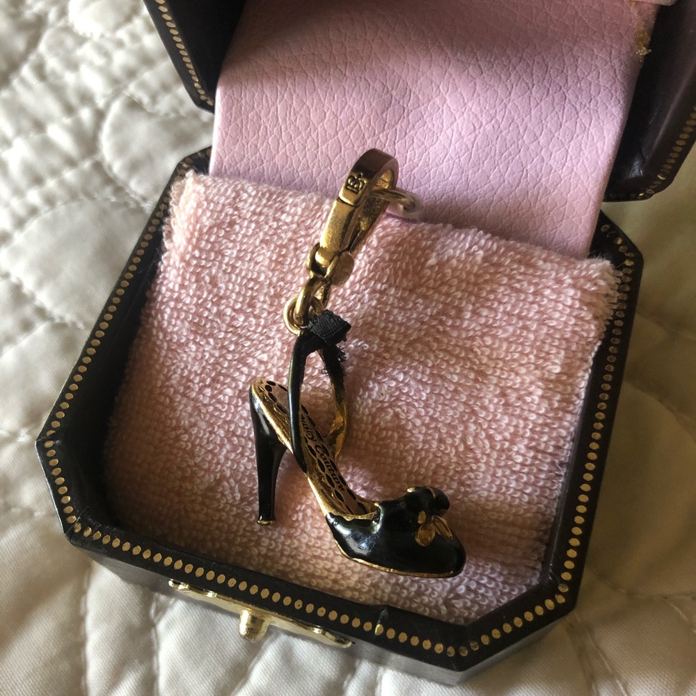 Juicy Couture Black & Gold Heel Charm